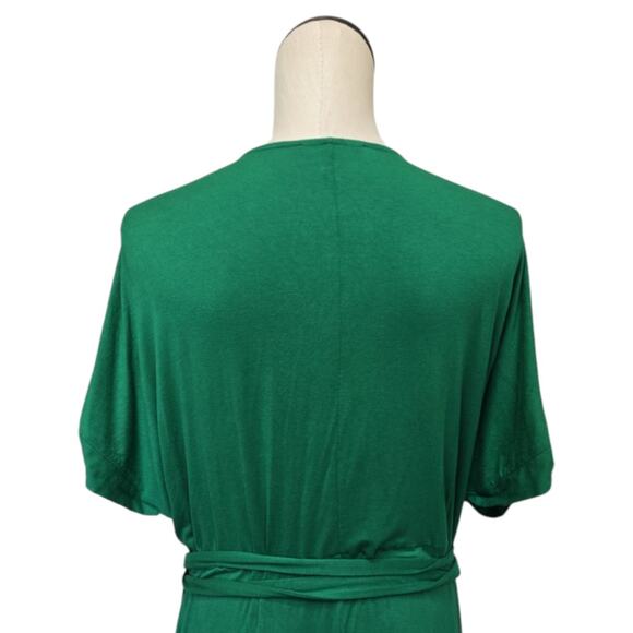 Eloquii Emerald Green True Wrap Stretch Jersey Knit Dress Size 18 Party Wedding - Picture 8 of 10